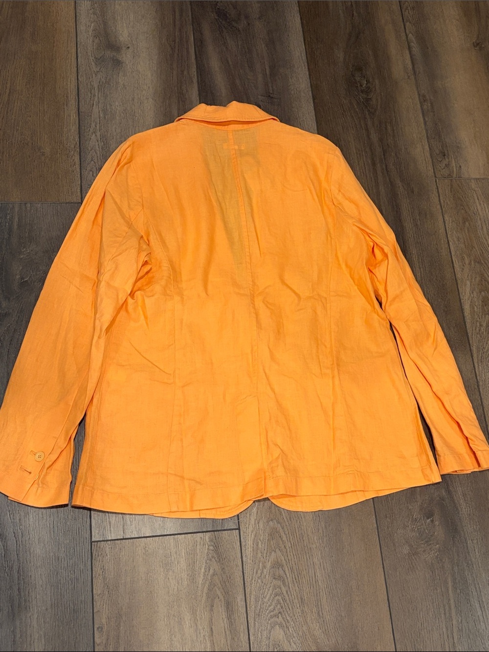 J. Jill Orange Apricot Linen Blazer - Picture 2 of 3